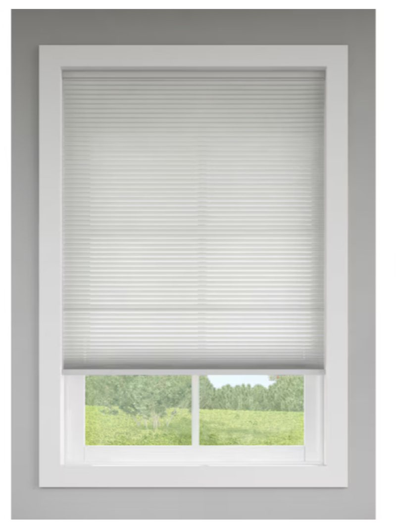 levolor trim+go light filtering cellular shades 30 x 72 in graphite