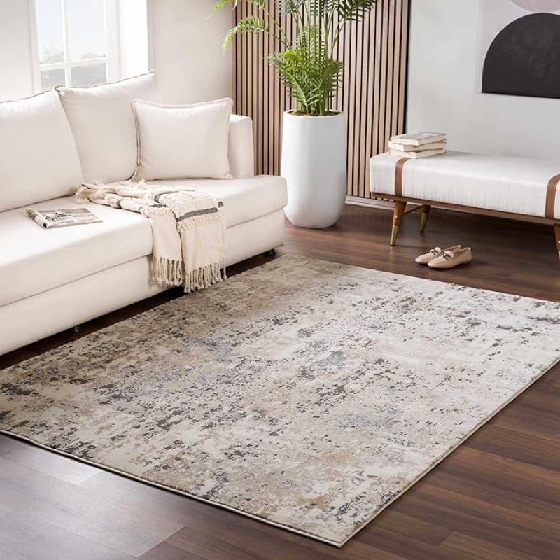 krystal arwa rug- karenpera grey/ l.beige. 5 x 7’