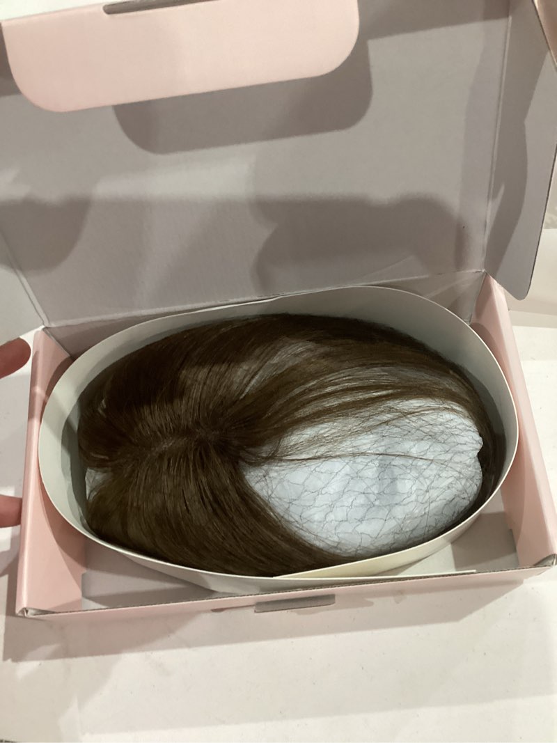 Condition photo showing Good Condition for item  similar benehair clip on bangs real human hair with 360° full coverage, 3d air bangs for daily wear, natural seamless fit for women dark brown french bangs dark brown