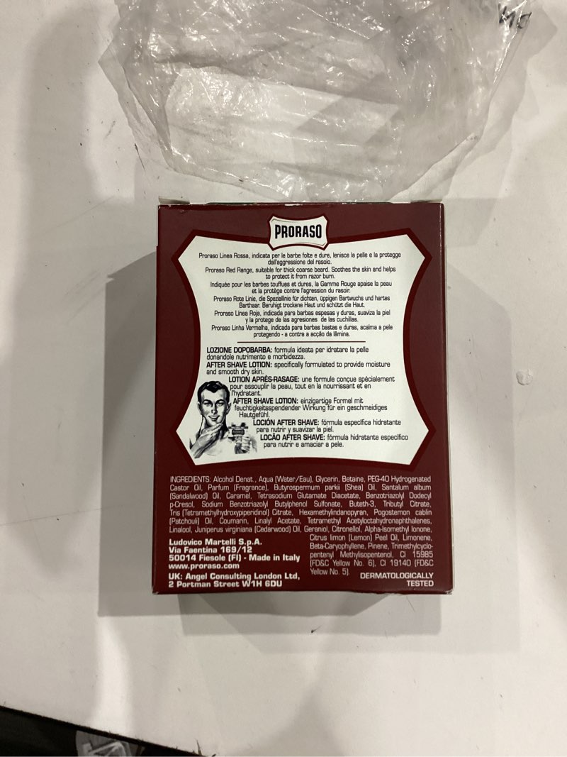Proraso After Shave Lotion Coarse Beards with Sandalwood and Shea Oil