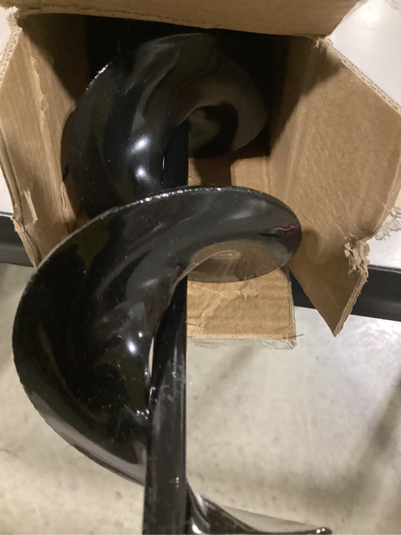 Condition photo showing Good Condition for 3" x 24" garden auger drill bit for planting and post hole digging - upgraded spiral design, solid shaft - hex driver drill compatible black