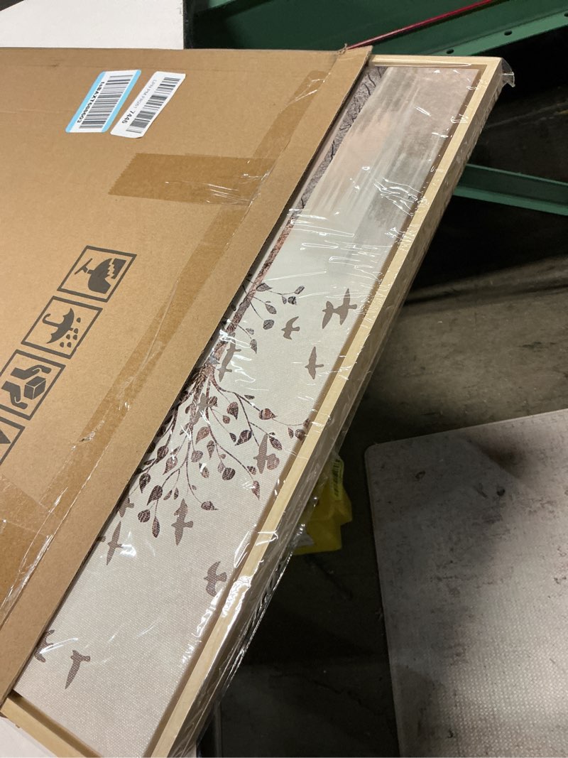 Condition photo showing Good Condition for scenery abstract wall painting framed canvas wall art for living room large size wall decorations for bedroom office wall decor pictures artwork canvas prints home boho wall decor natural wood framed(40”x20”)