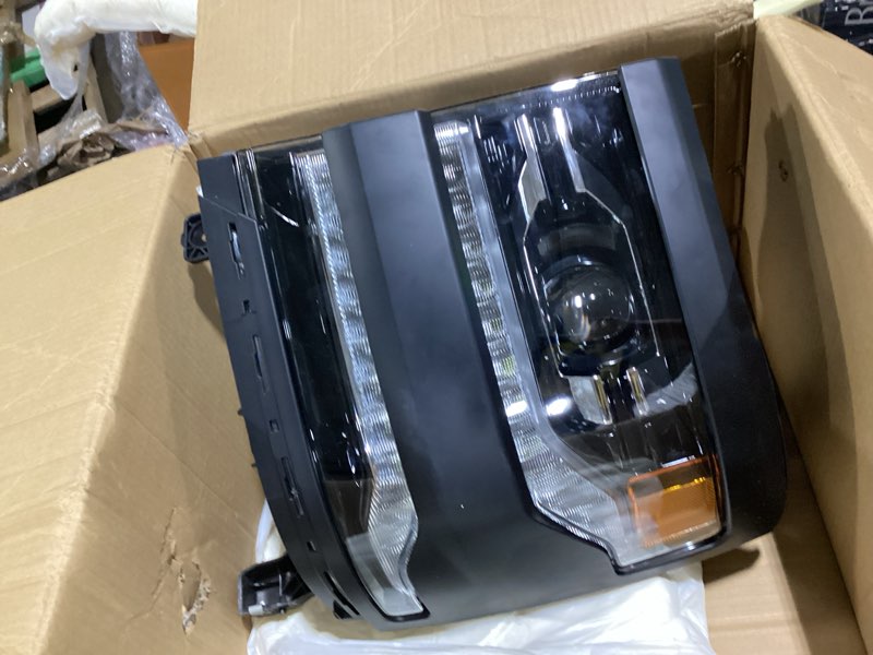 Condition photo showing Good Condition for Huray Headlight for Chevy Silverado 1500 2016-2018 Silverado 1500 LD 2019 [Full LED Type] [DRL Projector] OE Head Lamp Replacement (Black, Passenger Side (Right)) Right (Black)