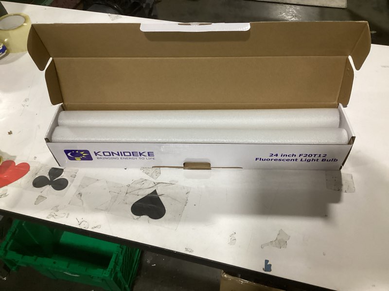 Condition photo showing Good Condition for 24 Inch T12 Fluorescent Tube Light Bulb 20 Watt Cool White, F20T12/CW 4100K Replacement for F20T12/CW/ALTO, F20T12/CW/ECO, F20T12/SP41/ECO G13 Base 1200 Lumens 4 Counts T12 20W 4Pack 4100K