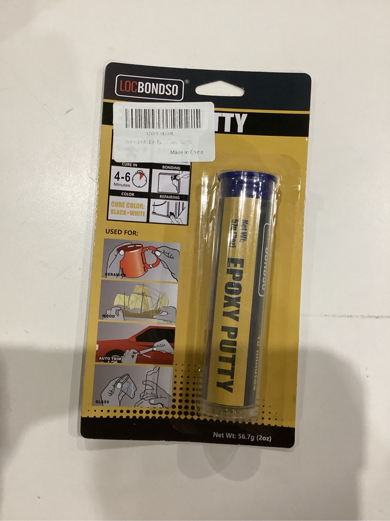 Condition photo showing As Is for Epoxy Putty, Strong Bond Epoxy Putty Stick, Fast Setting | Waterproof & Heat Resistant, Easy Repair for All Purpose Metal, Plastic, Wood, Ceramics, Glass, Grey(2 oz.)