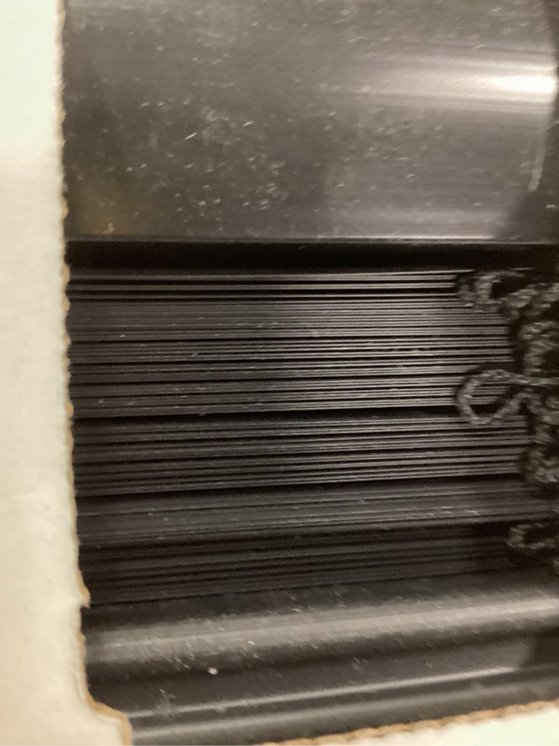 Condition photo showing Good Condition for Cordless Light Filtering Mini Blind - 52 Inch Width, 64 Inch Length, 1" Slat Size - Black - Cordless GII Morningstar Horizontal Windows Blinds for Interior by Achim Home Decor