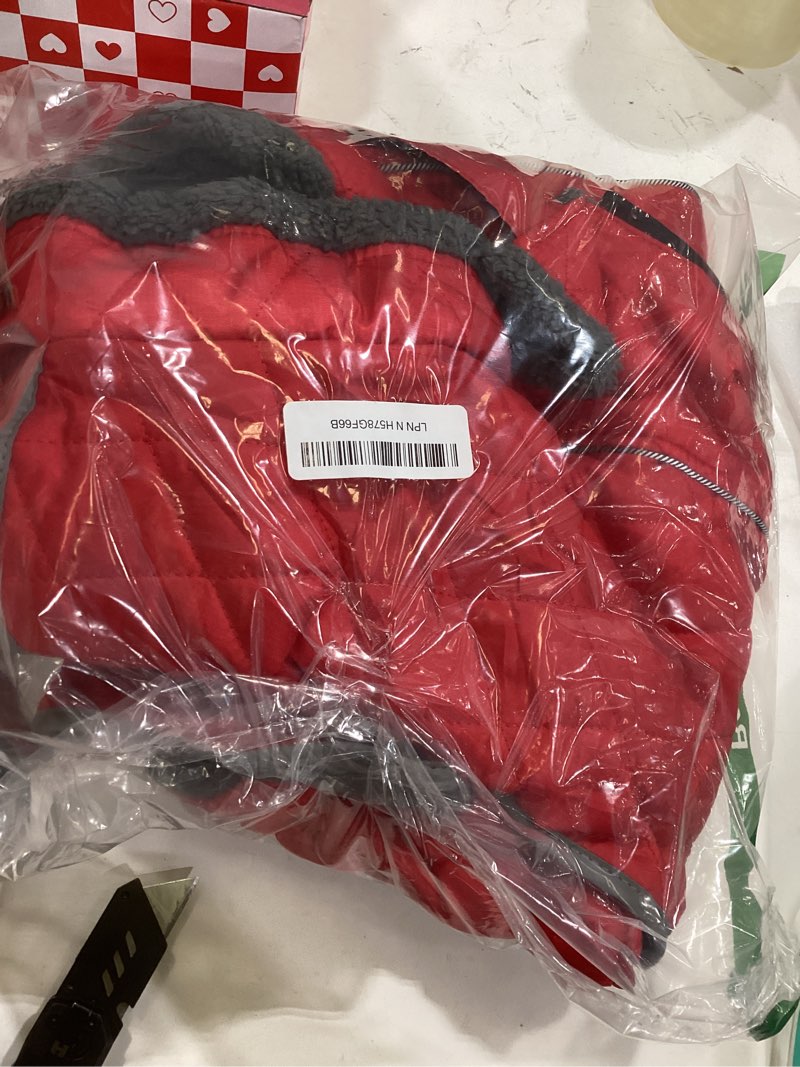 Condition photo showing Good Condition for Fragralley Dog Winter Coat, Waterproof Windproof Reflective Fleece Jacket with Harness Hole, Warm Snow Vest for Small Medium Large Dogs?, Ideal Gifts XX-Large Red