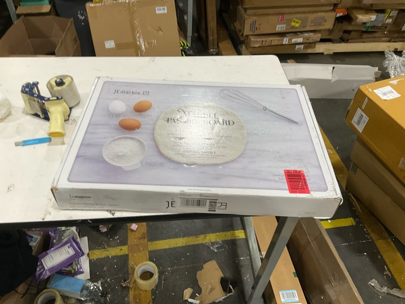 Condition photo showing New/Like New for JEmarble Pastry Board 16x24 inch with Non-Slip Rubber Feets for Stability Perfect for Keep the Dough Cool and Chocolate Tempering(Premium Quality) White 24"L x 16"W