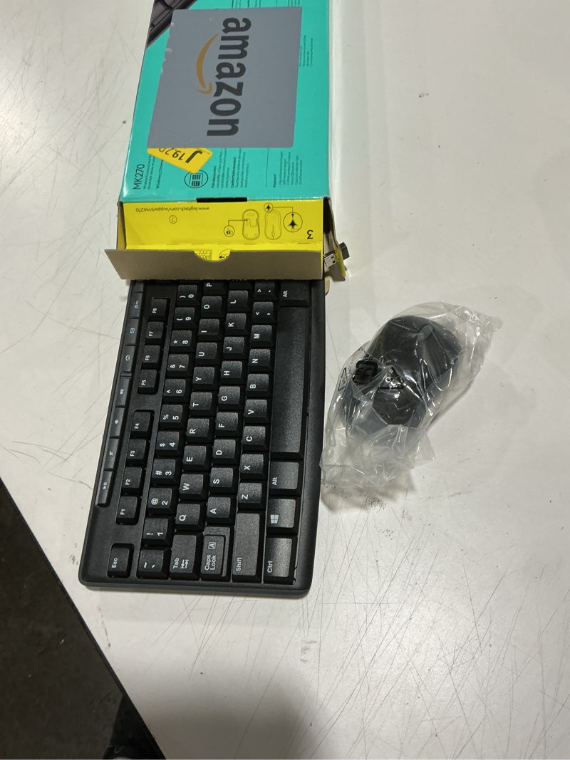 Condition photo showing Good Condition for Logitech MK270 Wireless Keyboard and Mouse Combo for Windows, 2.4 GHz, 8 Multimedia Keys, PC, Laptop, Wireless Keyboard Compact Mouse Combo - Black Black 1 Pack Combo