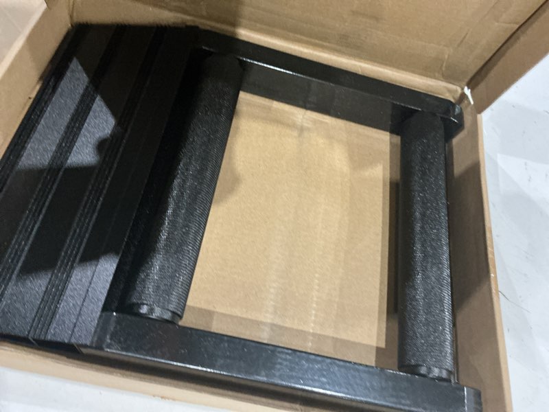 Condition photo showing Good Condition for motorcycle roller wheel cleaning - aluminum wheel roller stand with loading ramp support for chain maintenance, tire & rim cleaning, includes non-slip feet - (bikes < 600 lb) black