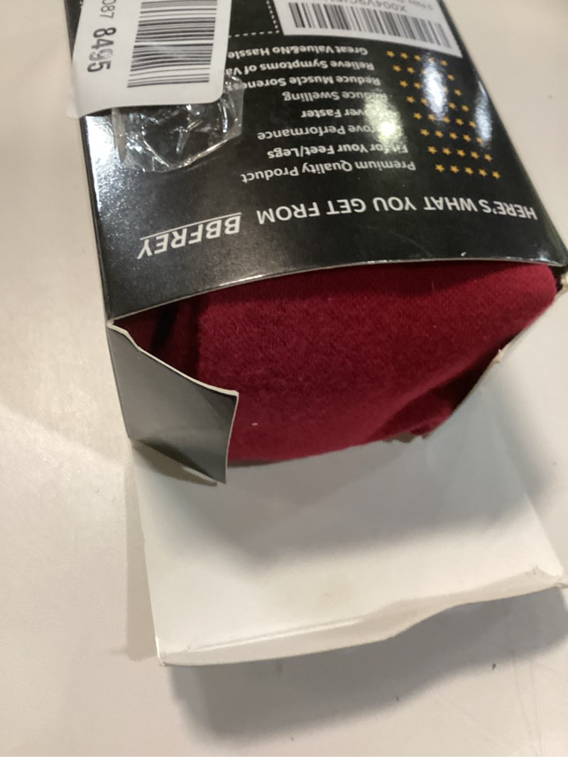 Condition photo showing Good Condition for Soft Cotton Compression Socks for Women Men 20-30mmHg - Knee High Support for Circulation, Nurses, Pregnancy, Travel Medium-Large 3 Pairs - Advanced Retro