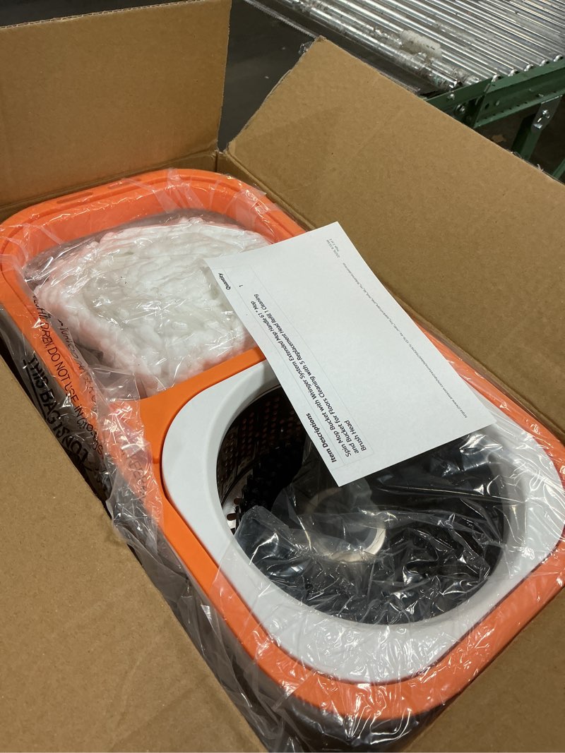 Condition photo showing Good Condition for Spin Mop Bucket with Wringer System Extended Mop Handle 61?Mop and Bucket for Floors Cleaning with 5 Replacement Head Refill 1 Cleaning Brush Head Spin Mop Set