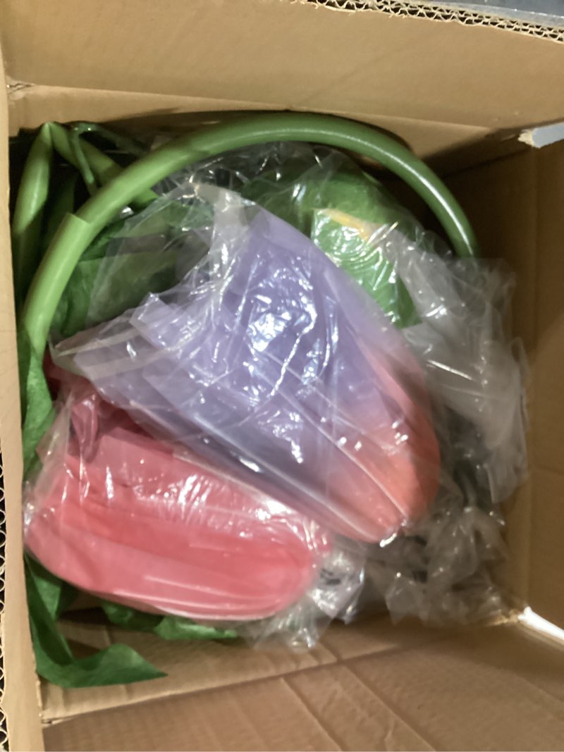 Condition photo showing Good Condition for leinuosen 3 pcs giant flowers for decoration 5.6 ft large organza flowers with stand for spring tea bridal shower wedding birthday party entrance decor corporate event photography booth indoor outdoor multi color classic