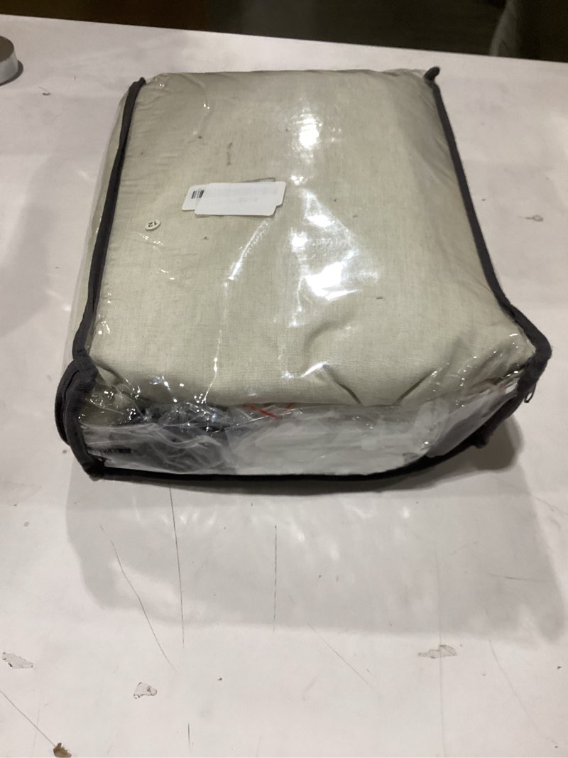 Condition photo showing New/Like New for Cream Blackout Curtains & Drapes 96 Inches Long 2 Panels Set for Sliding Glass Doors, Pinch Pleated Thick Linen Blend Windows Curtain with Back Tab for Bedroom Cold Weather Thermal 40"W x 96"L Warmcream 40"W x 96"L (Pack of 2)