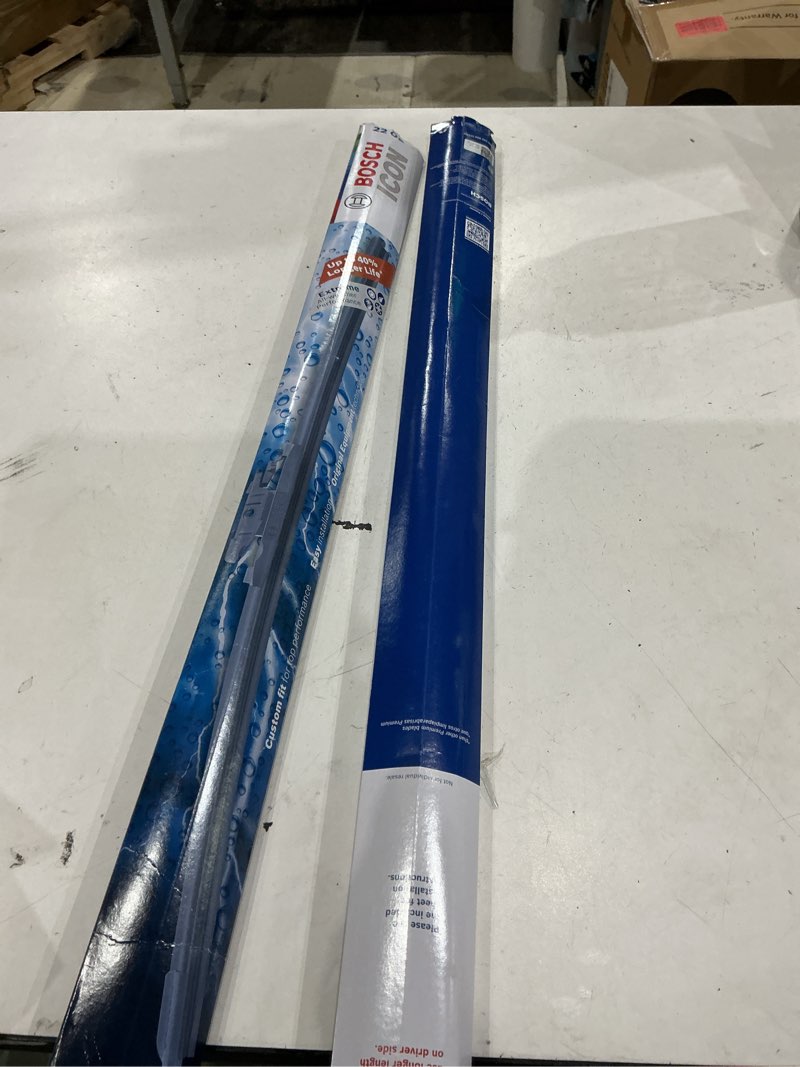 Condition photo showing As Is for bosch 26oe22oe icon beam wiper blades - driver and passenger side - set of 2 blades (26oe & 22oe)