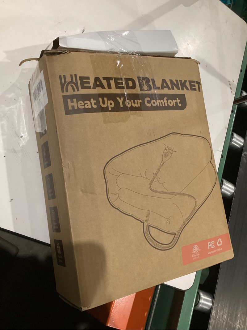 Condition photo showing As Is for Eydna Electric Heated Blanket Full Size 72"×84" with 9 Heating Levels & 1-10Hs Auto Off?Double Sided Plush Sherpa, Energy Efficient, Machine Washable, for Couch & Bed, Light Gray 03-light Gray Full (72" x 84")