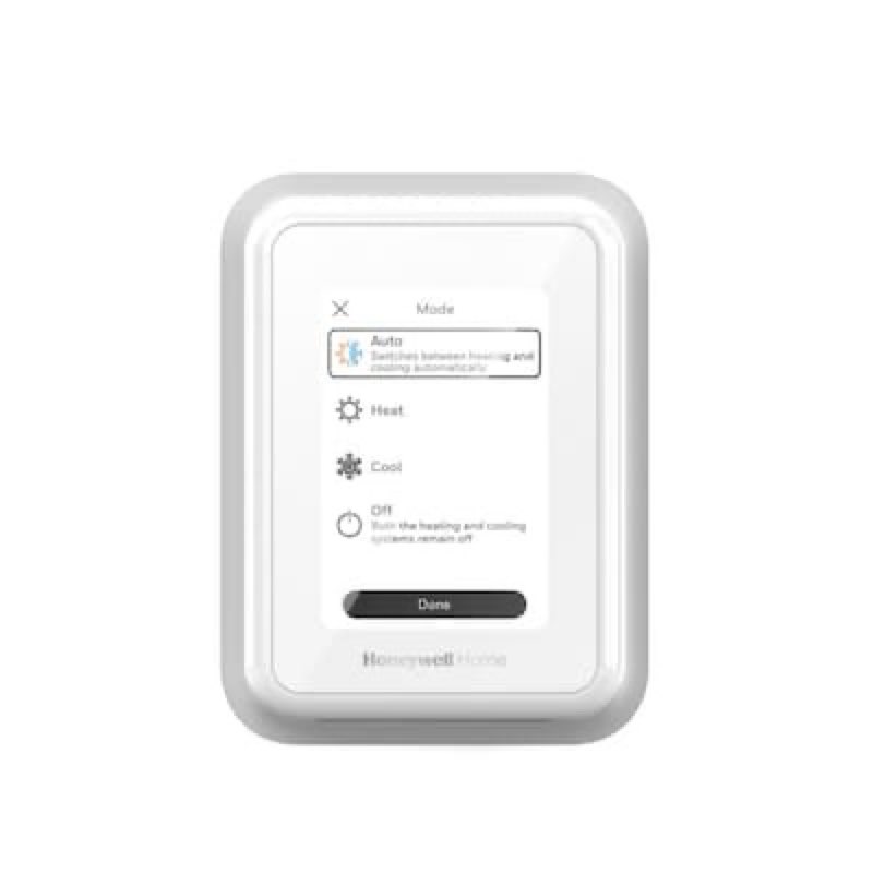 honeywell home white smart compatible thermostat and room sensor with wi-fi
