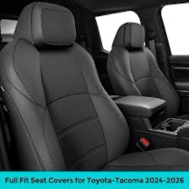 Fit for Tacoma 2024-2026 Car Seat Covers,Custom Car Seat Covers Full Set 5-Seat Car Seat Protector,W