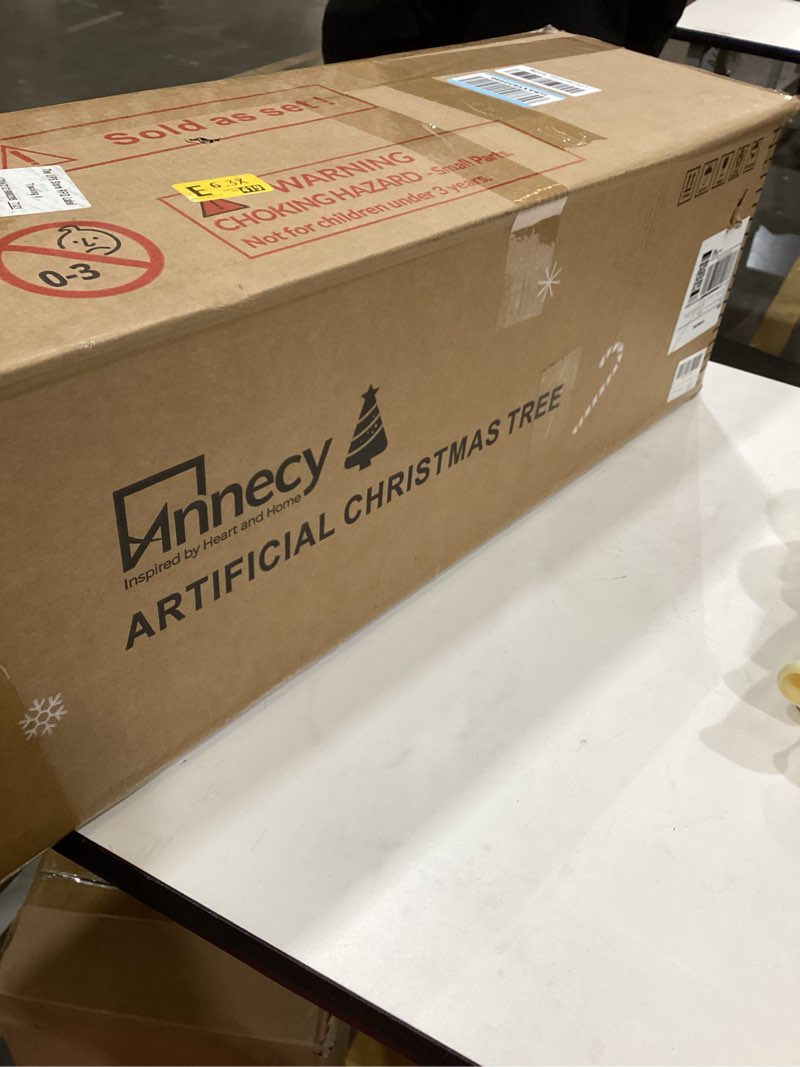 Condition photo showing Good Condition for Annecy 6ft Pre-Lit Christmas Tree, Green Artificial Full Spruce Christmas Tree for Home, Office, Party Decoration w/ 970 Branch Tips, 250 Warm White & Multi-Color Lights, Metal Hinges&Base,Green 6 ft Green 6ft