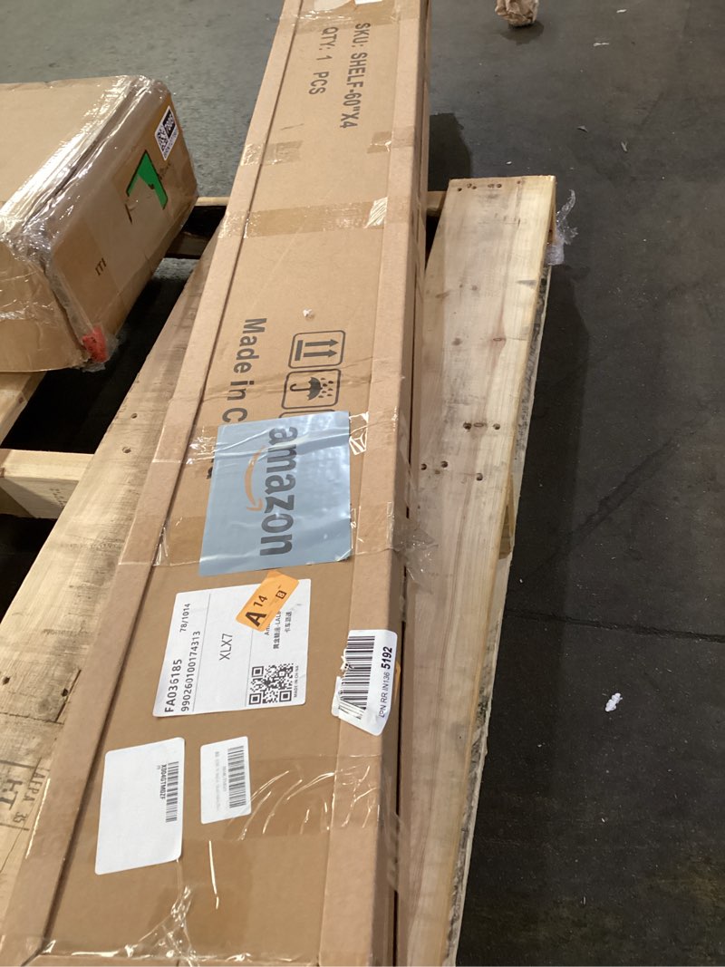 Condition photo showing New/Like New for lxwzhk fireplace mantel shelf, 60" wooden floating shelf for over fireplace, wall-mounted mantel she