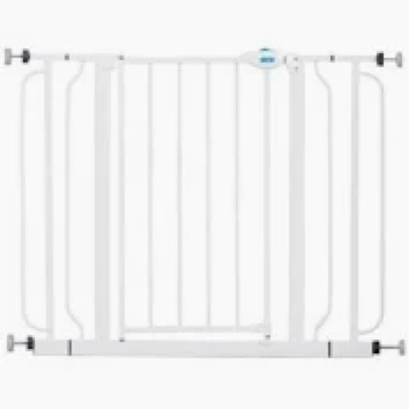 keny 29"-42.5" Baby Gate for Stairs, Auto Close Safety Dog Gate, Pressure Mounted Easy Walk Through 