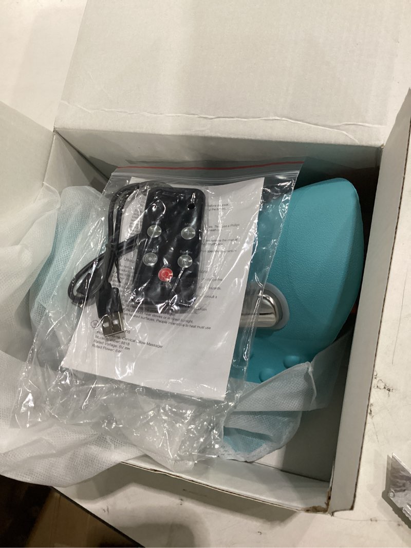 Condition photo showing New/Like New for smedz neck massager 2026, 4-in-1 neck & shoulder massager with multi-directional stretch, heating & vibration, 360° remote control–ergonomic for home, office, car travel??sky blue?? prussian blue