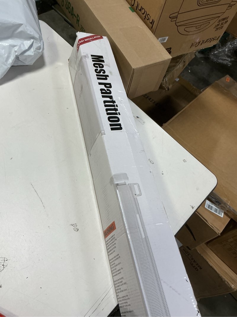 Condition photo showing Good Condition for Reinforced 120 Inch Retractable Baby Gates Extra Wide Dog Gate with Support Rods – Prevent Crawling 