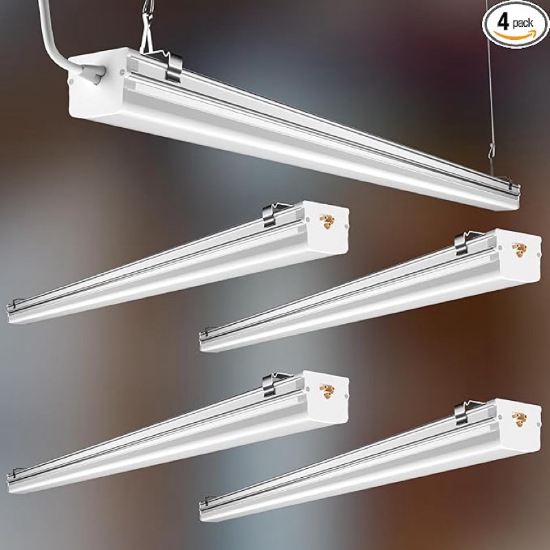 Lightdot 4FT LED Shop Light, Compact 4 FT LED Shop Light Fixutres 50W [400W Eqv.] 4400Lm 5000K Daylig 10 pices