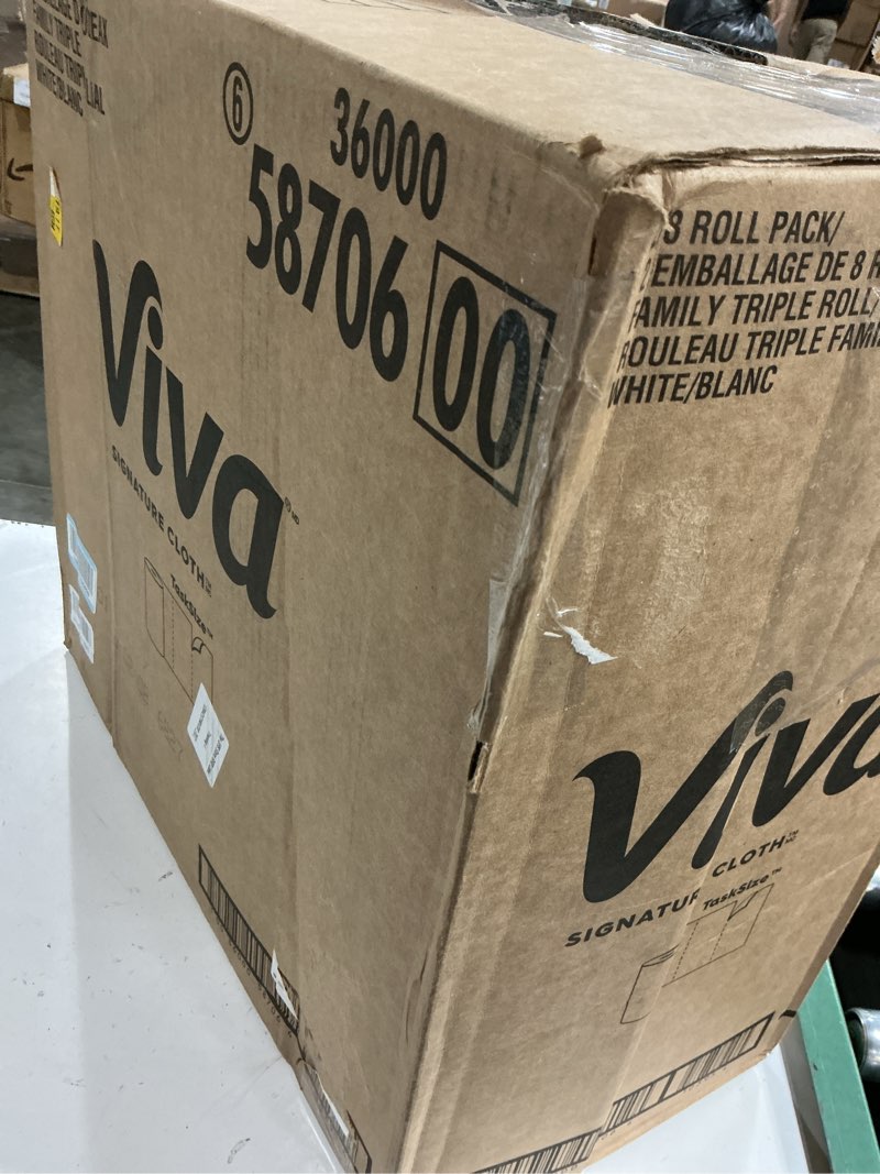 Condition photo showing New/Like New for viva signature cloth paper towels, task size, 16 family triple rolls, 141 sheets per roll (packaging may vary) family triple roll 141 sheets (pack of 16)