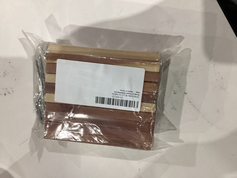 12 pcs cedar blocks with 12 hook hanger hang ups for clothes storage natural aromatic long-lasting s