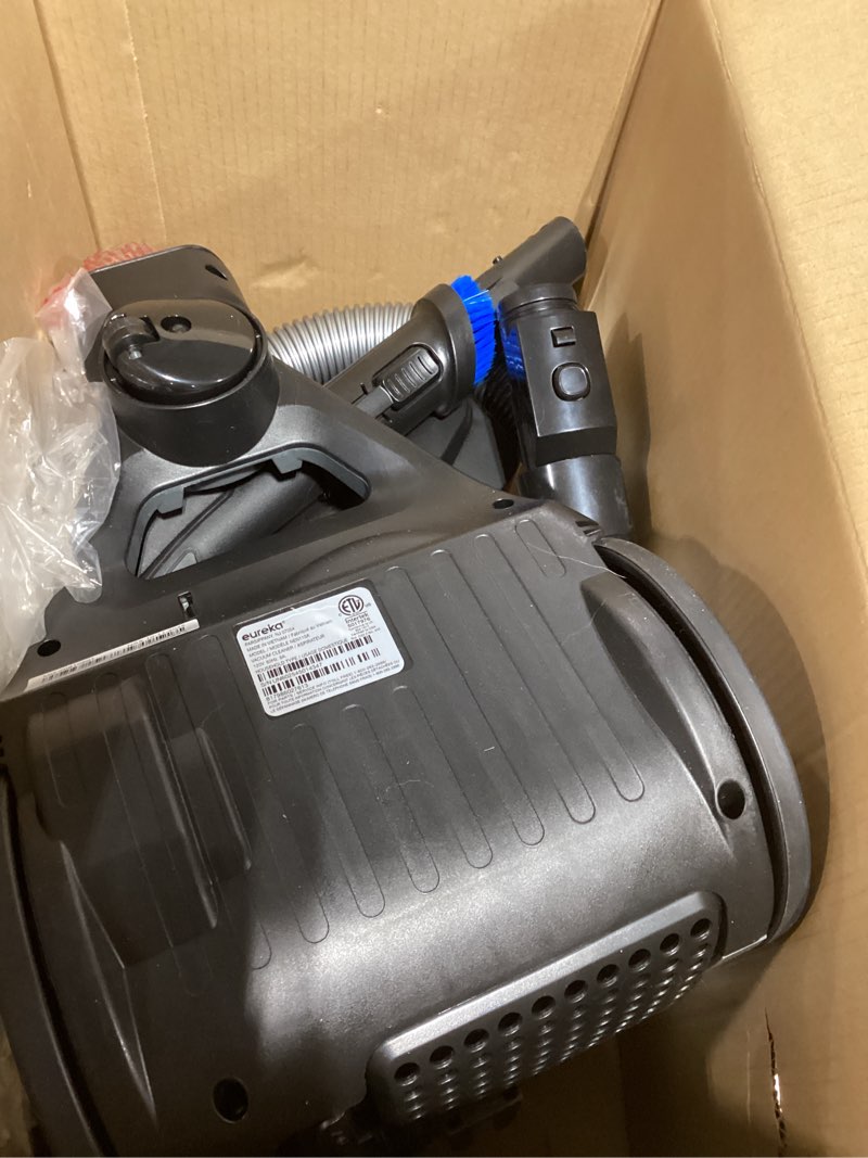 Condition photo showing As Is for eureka whirlwind bagless canister 2.5l vacuum cleaner, lightweight vac for carpets and hard floors, nen110a, blue