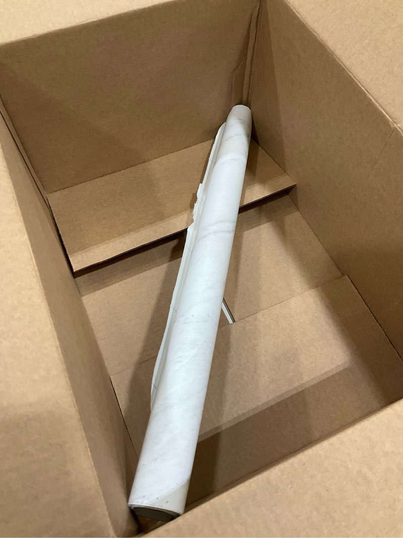 Condition photo showing As Is for Very Berry Sticker Marble Contact Paper (White Matte, 39" x 118", 1 Pack) Peel and Stick Countertop Wrap, Waterproof Vinyl, Renter Friendly for Kitchen Counters, Bathroom Vanities & Cabinets White Matte 39" x 118"