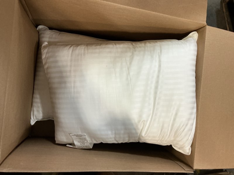 Condition photo showing Good Condition for beckham hotel collection bed pillows standard/queen size set of 2 - original soft down alternative pillow for sleeping - soft support for back, stomach or side sleepers queen / standard white