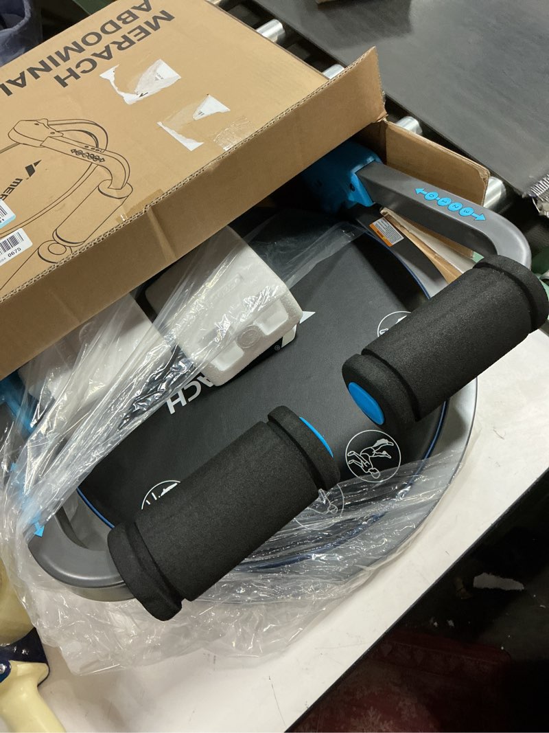 Condition photo showing New/Like New for MERACH Ab Machine, Sit Up Exercise Equipment with 3 Adjustable Resistance Levels, Automatic Rebound Ab Crunch Machine for Core Workout, Ab Workout Equipment for Stomach Round(Blue)