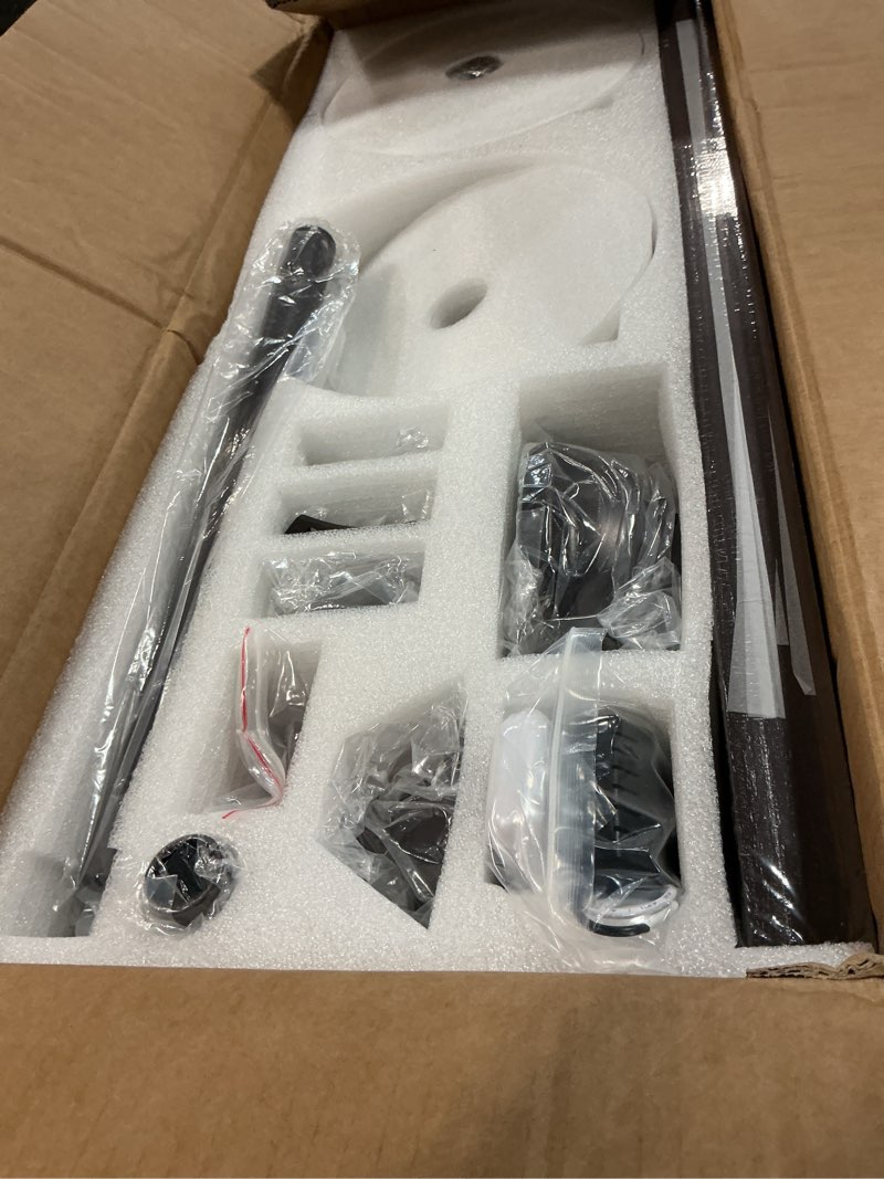 Condition photo showing New/Like New for 65 Inch Ceiling Fan No Light with Remote, Black Large Ceiling Fan Without Light with Quiet Reversible DC Motor, 6-Speeds, 8 Blades, Indoor/Outdoor Modern Ceiling Fans for Patios, Living Room, Garage Black 65 Inch