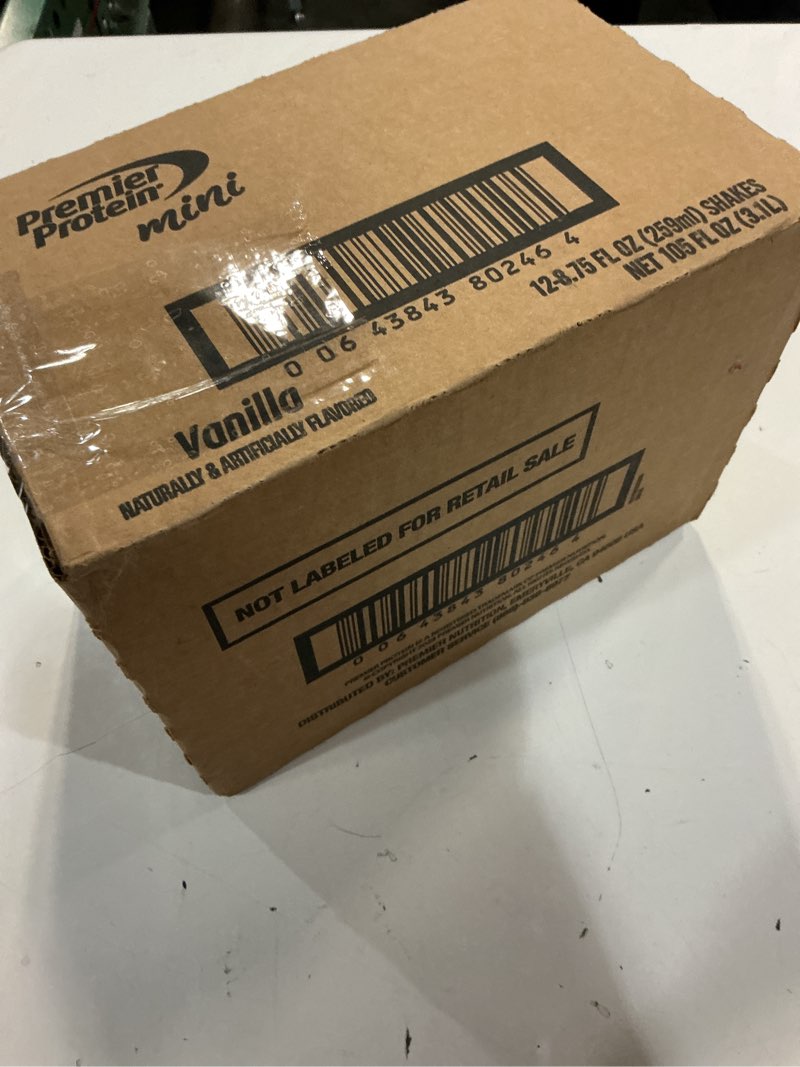 Condition photo showing New/Like New for (BB:APR/07/2026)Premier Protein Shake MINIs, Vanilla, 22g Protein, 120 Calories, No Added Sugar, 8.75 fl oz, 12 Pack (Packaging May Vary)