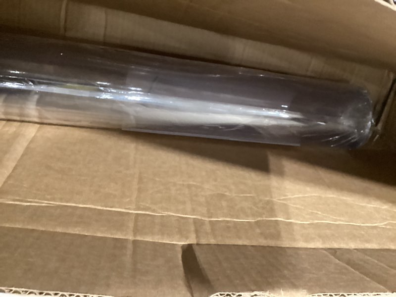 Condition photo showing Good Condition for lovepads clear table cover protector 36 x 86 inch, 1.5mm thick plastic table cover, table protector for dining room table, waterproof vinyl tablecloth table pad mat for kitchen, dresser, writing desk 36" x 86" (rectangular) clear 1.5mm