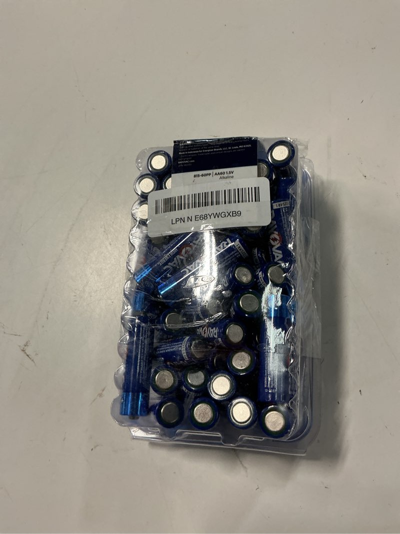 Condition photo showing Good Condition for rayovac aa batteries, double a battery alkaline, 60 count