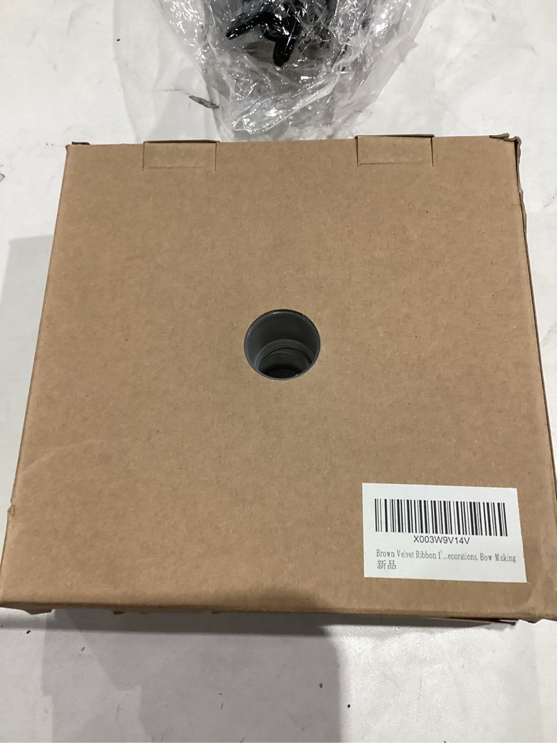 Condition photo showing New/Like New for Brown Velvet Ribbon 1'' 25 Yards for Christmas Tree, Gift Wrapping, Flower Bouquet, Wreath Decorations, Bow Making Brown 1'' 25 Yards