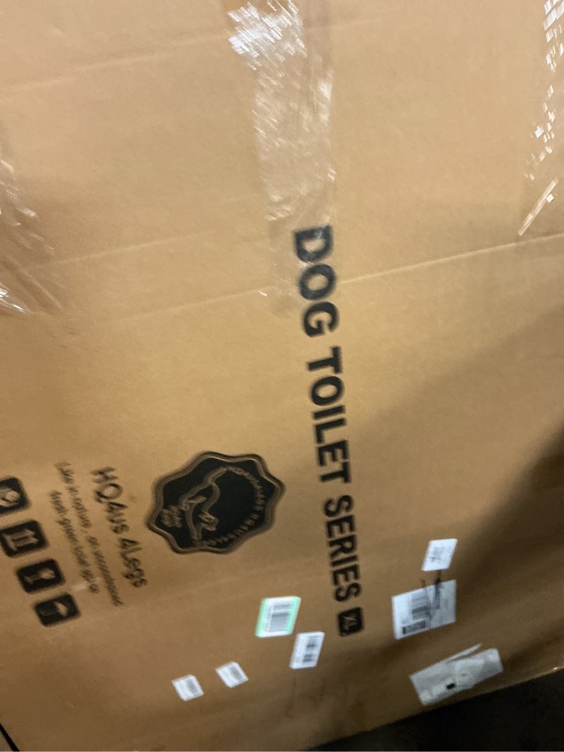 Condition photo showing New/Like New for HQ4us Dog Grass Pad with Tray Extra Large 45”×34” Dog Litter Box Toilet with 2×Artificial Grass for Dogs with Hemmed Edge, Pee Pads for Dogs, Realistic, Less Stink, Potty for Balcony X Large - 45”×34” for 60-100lbs Dog