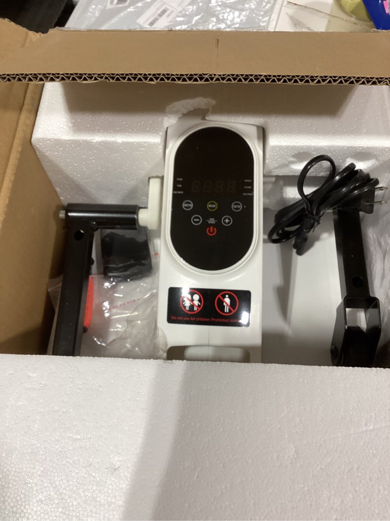 Condition photo showing As Is for Under Desk Elliptical Exercise Machine, Electric Ellipse Leg Exerciser as Seen on TV, 15 Speeds Foot Exerciser While Sitting for Seniors, Portable Seated Pedal Exerciser for Home Office