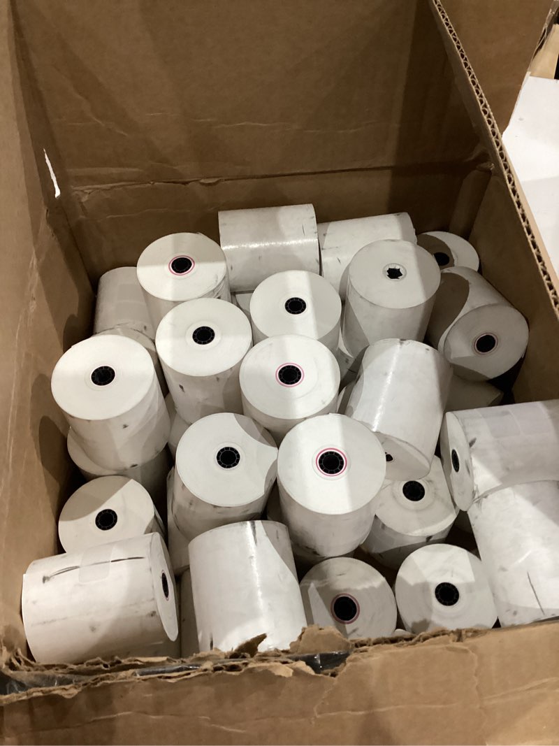 Amazon Basics Thermal Paper Receipt Rolls, POS Receipt, 3 1/8" x 230', 50 Rolls, BPA-Free and FSC Ce