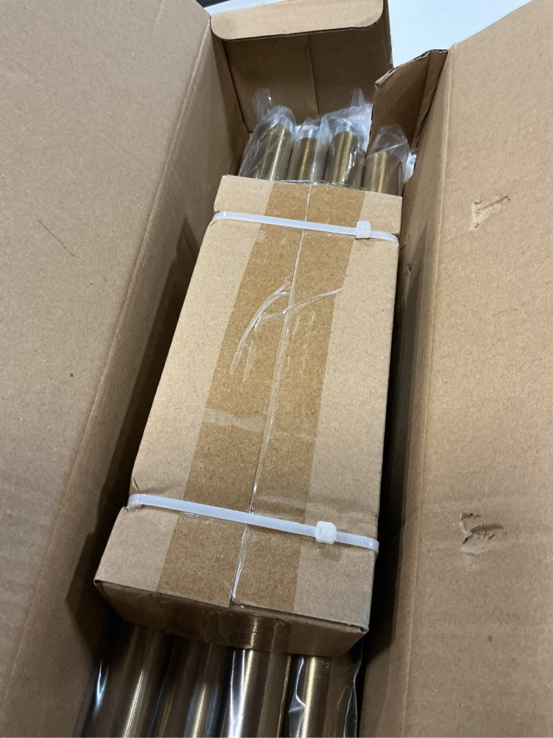 Condition photo showing Good Condition for Oneach Heavy Duty Curtain Rods for Windows 48 to 84 Inch, 1 Inch Brass Gold Curtain Rod, Adjustable Length Rod with Metal Finials, Modern Decorative for Bedroom Kitchen Living Room (16 to 88 Inch) 017 Brass Gold 16"-88"|1 Pack
