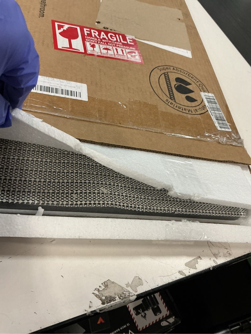 Condition photo showing Good Condition for Stone Bath Mat, Diatomite Fast Drying Non Slip Stone Shower Mat, Super Absorbent for Bathroom & Kitchen, Multi-Use as Pet Mat, Easy to Clean 16"x24", Gray Style 02-gray 16"x24"