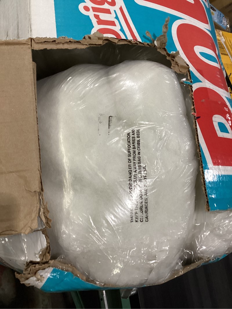 Condition photo showing As Is for fairfield the original poly-fil, premium polyester fiber fill, soft pillow stuffing, stuffing for stuffed animals, toys, cloud decorations, and more, machine-washable poly-fil fiber fill, 5 lbs. box 5 lb white