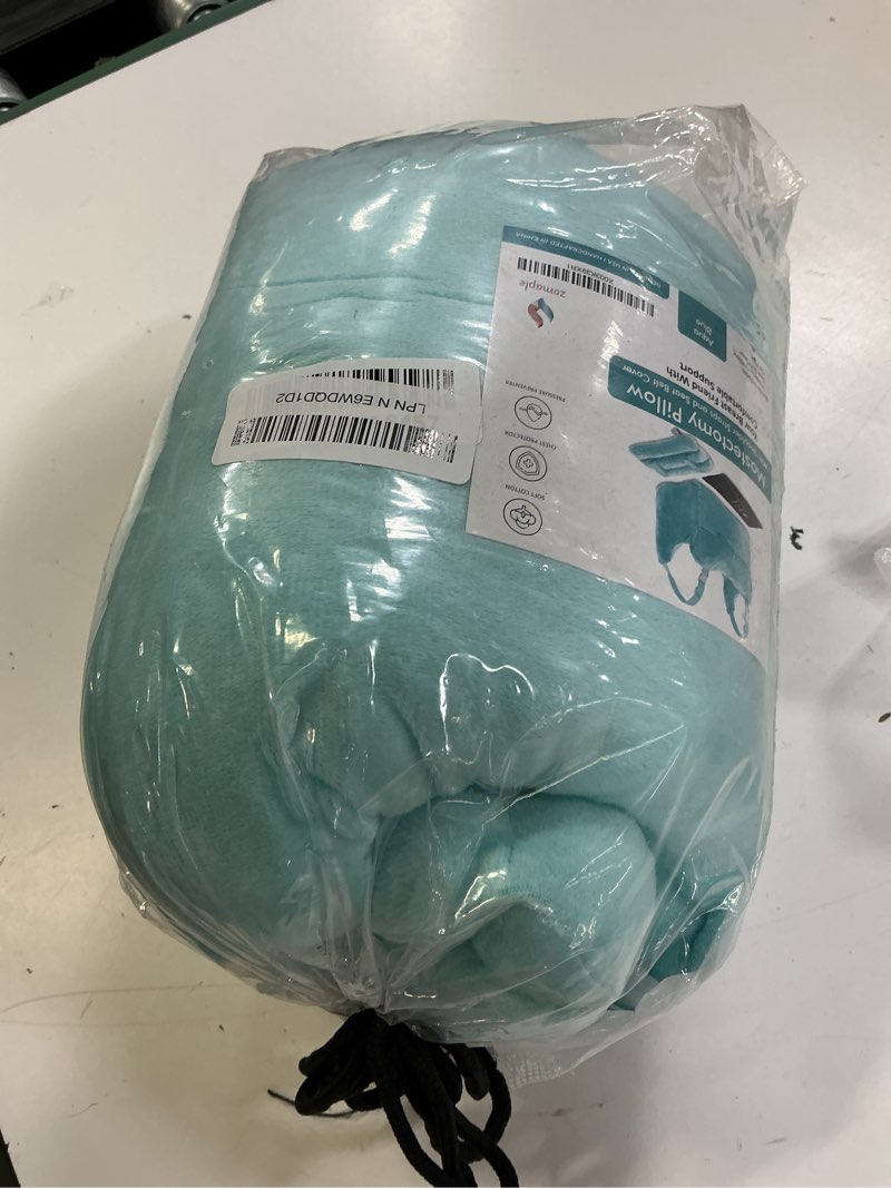 Condition photo showing Good Condition for zomaple post mastectomy pillow with strap & gel pack, lavender – hands-free wear & hot/cold comfort – gentle chest protection & reduces underarm pressure – made for mastectomy recovery support teal 2