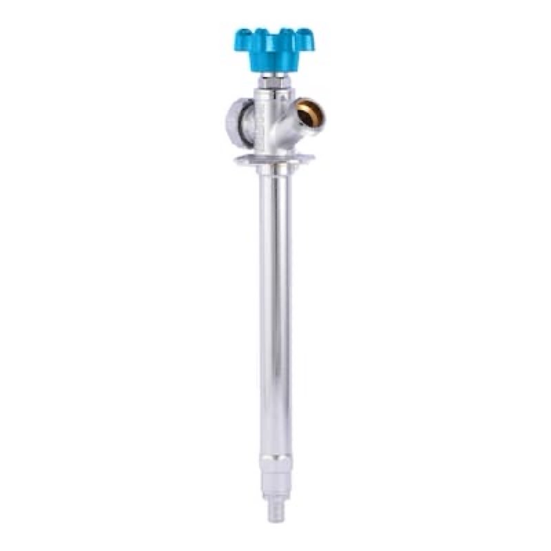 sharkbite 8-in l x 1/2-in pex brass anti-siphon frost resistant multi turn sillcock