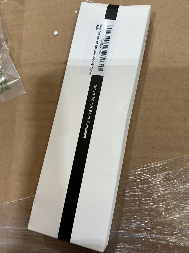 Condition photo showing New/Like New for compatible with apple watch band 38mm 40mm 41mm 42mm 44mm 45mm 46mm, women bling jewelry bands with tempered glass screen protector case, shiny strap for iwatch series 11/10/9/8/7/6/5/4/3/2/1/se gold 40mm(series 6/5/4/se)