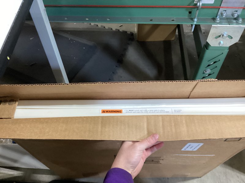 Condition photo showing Good Condition for toddleroo by north states - supergate ergo baby gate: plastic baby gate for stairs & doorways - adjustable indoor safety gate - made in usa - 26 to 42 inches wide - 26 inches tall - ivory