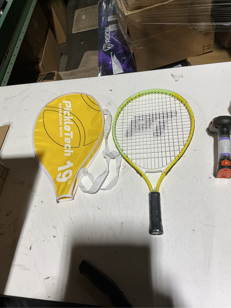 Condition photo showing Good Condition for 9991 professional tennis racket with aluminum alloy frame for kids teens with comfortable pu grip (yellow